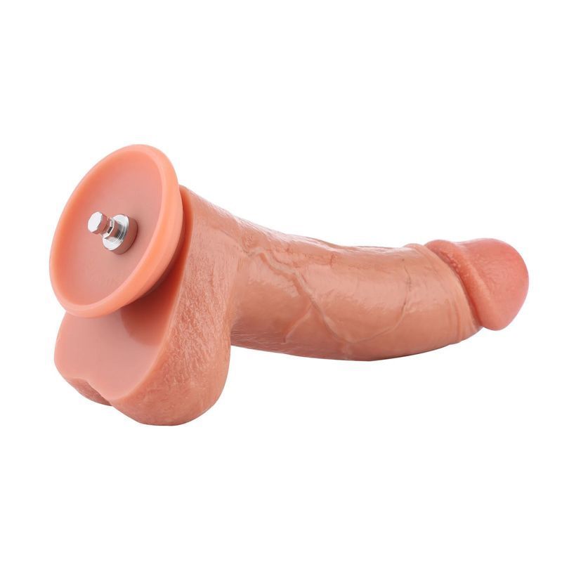 Фаллоимитатор для секс-машин Hismith 8.25" Dual-density dildo with veins, система KlicLok реальная фотография