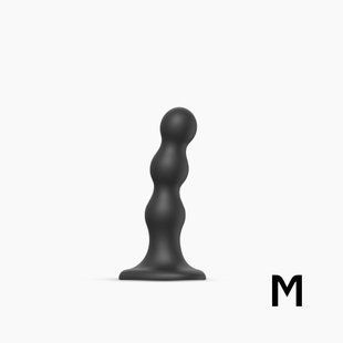 Насадка для страпона Strap-On-Me Dildo Plug Balls Black M реальная фотография
