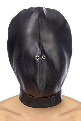 Капюшон для БДСМ Fetish Tentation Closed BDSM hood in leatherette жива фотографія