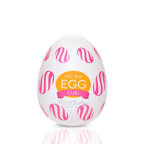 Мастурбатор-яйцо Tenga Egg Curl с рельефом из шишечек реальная фотография