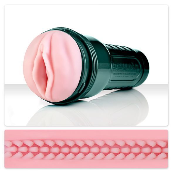 Мастурбатор з вібрацією Fleshlight Vibro Pink Lady Touch, три віброкулі, стимулювальний рельєф жива фотографія