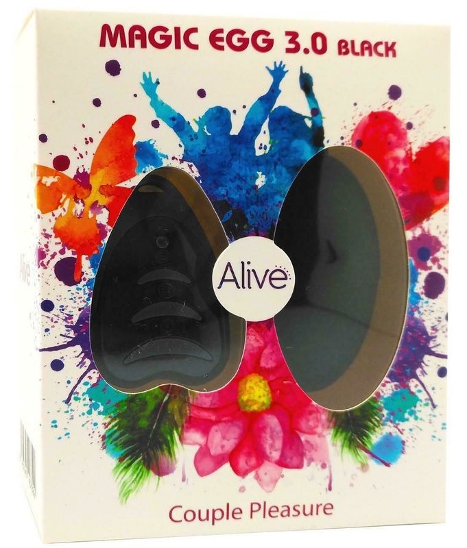 Виброяйцо Alive Magic Egg 3.0 Black с пультом ДУ, на батарейках реальная фотография
