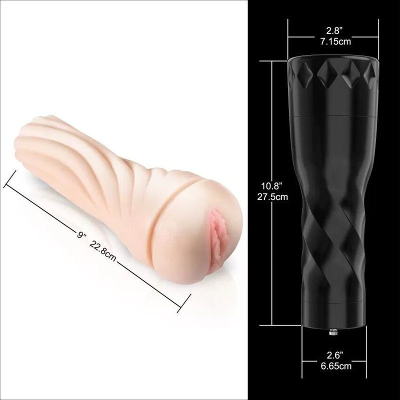 Мастурбатор з вібрацією Hismith Male Masturbation Cup, сумісний з секс-машинами бренду жива фотографія