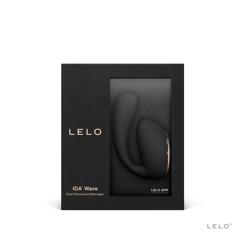 Смарт-вибратор LELO Ida Wave Black, вагинально-клиторальный, технология WaveMotion, 2 мотора реальная фотография