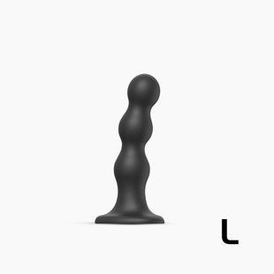 Насадка для страпона Strap-On-Me Dildo Plug Balls Black L реальная фотография