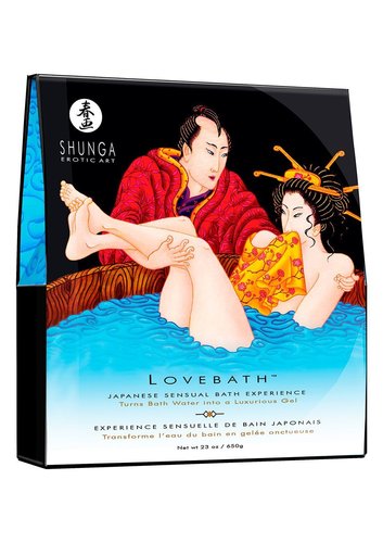 Гель для ванны Shunga LOVEBATH – Ocean temptations 650 г, делает воду ароматным желе со SPA эффектом реальная фотография