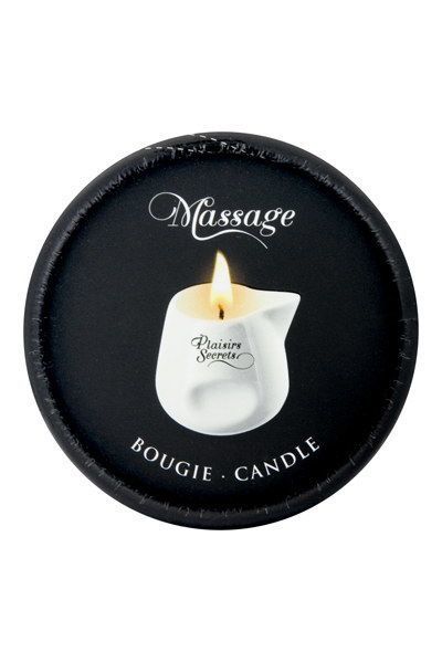 Массажная свеча Plaisirs Secrets Vanilla (80 мл) подарочная упаковка, керамический сосуд реальная фотография