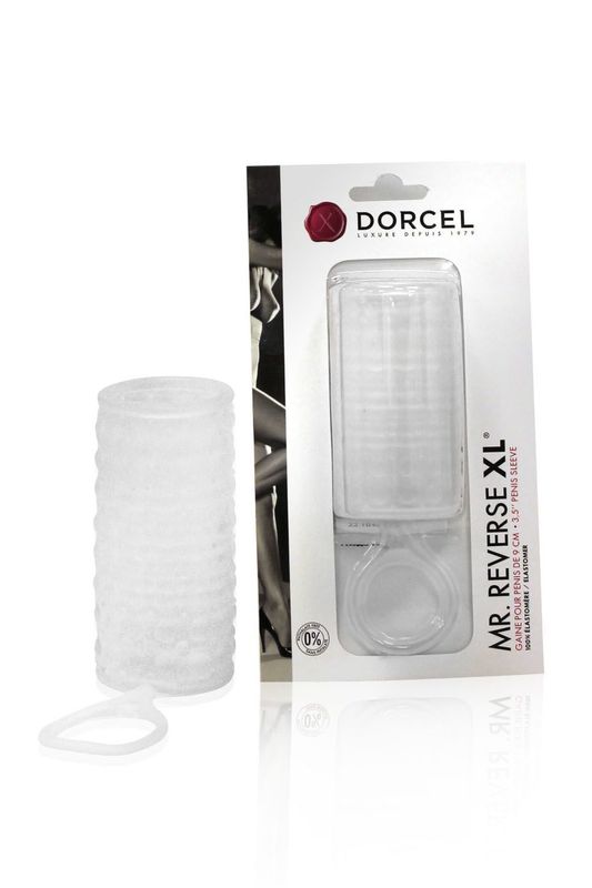 Насадка на член Dorcel Mr Reverse XL з кільцем для мошонки, стимулюючий рельєф жива фотографія