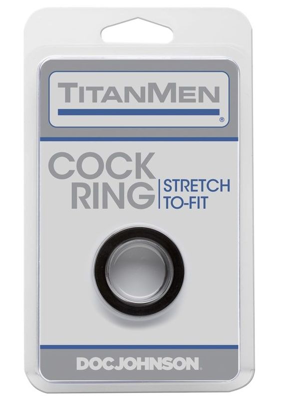 Ерекційне кільце Doc Johnson Titanmen Tools - Cock Ring - Black жива фотографія