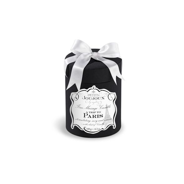 Масажна свічка Petits Joujoux - Paris - Vanilla and Sandalwood (190 г) розкішна упаковка жива фотографія