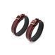 Фіксатори для стегон Liebe Seele Wine Red Thigh Cuffs L Size, натуральна шкіра