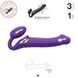 Безремінний страпон з вібрацією Strap-On-Me Vibrating Violet M, діаметр 3,3 см, пульт ДК, регульован