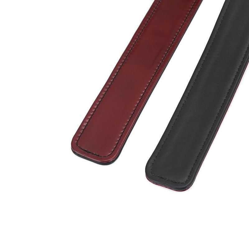 Фіксатори для стегон Liebe Seele Wine Red Thigh Cuffs L Size, натуральна шкіра