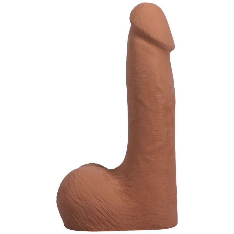 Фалоімітатор Doc Johnson The Realistic Cock ULTRASKYN - 7 Inch with Balls Caramel жива фотографія