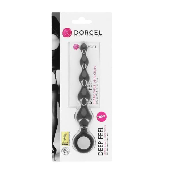 Анальний ланцюжок Dorcel Deep Feel, силікон, макс. діаметр 2,5 см, пружна жива фотографія