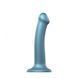 Насадка для страпона Strap-On-Me Mono Density Dildo Blue M, диам. 3,3см, однослойный силикон, гибкий