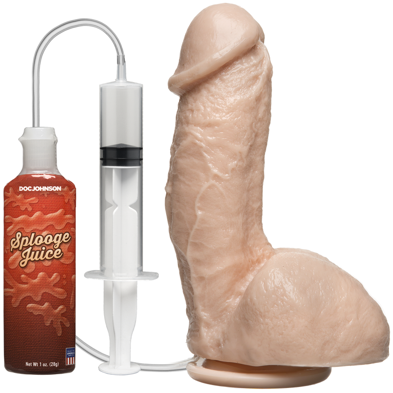 Кончающий фаллоимитатор Doc Johnson The Amazing Squirting Realistic Cock, ПВХ, диаметр 5,1см реальная фотография