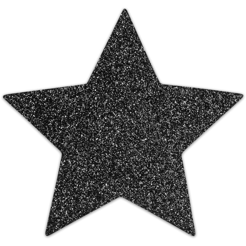 Пэстис - стикини Bijoux Indiscrets - Flash Star Black, наклейки на соски реальная фотография