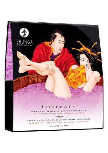 Гель для ванни Shunga LOVEBATH – Sensual Lotus 650 г, робить воду ароматним желе зі SPA ефектом жива фотографія