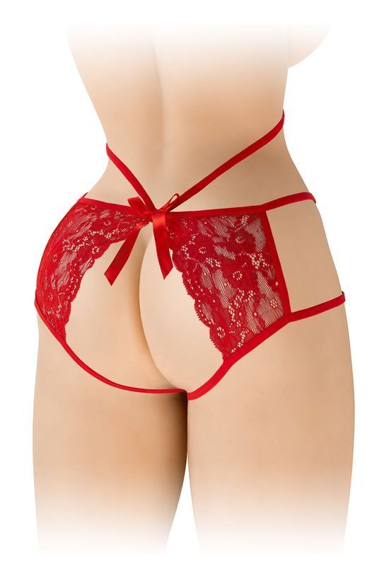 Трусики с открытой попкой Fashion Secret Nadia Red реальная фотография