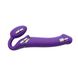 Безремінний страпон з вібрацією Strap-On-Me Vibrating Violet L, діам. 3,7 см, пульт ДК, регульований