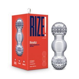Мастурбатор Blush Rize &ndash; Feelz Masturbator &ndash; Clear, мультитекстура, эффект вакуума реальная фотография