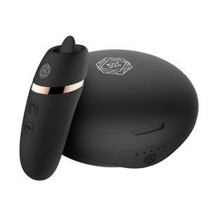 Мини-вибратор с язычком Rosy Gold - Vibrating & Licking Dual Stimulator реальная фотография