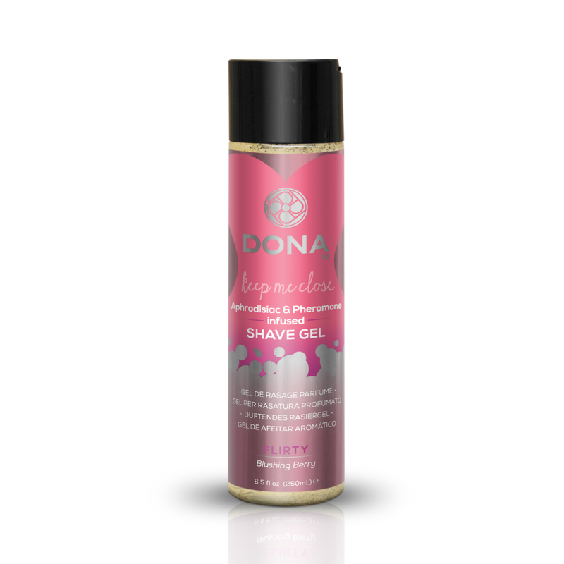 Гель для бритья DONA Intimate Shave Gel - Flirty - Blushing Berry (250 мл) реальная фотография