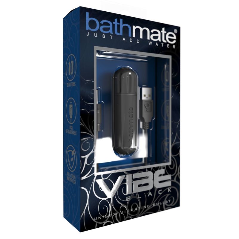 Вибропуля Bathmate Vibe Bullet Black, глубокая мощная вибрация реальная фотография