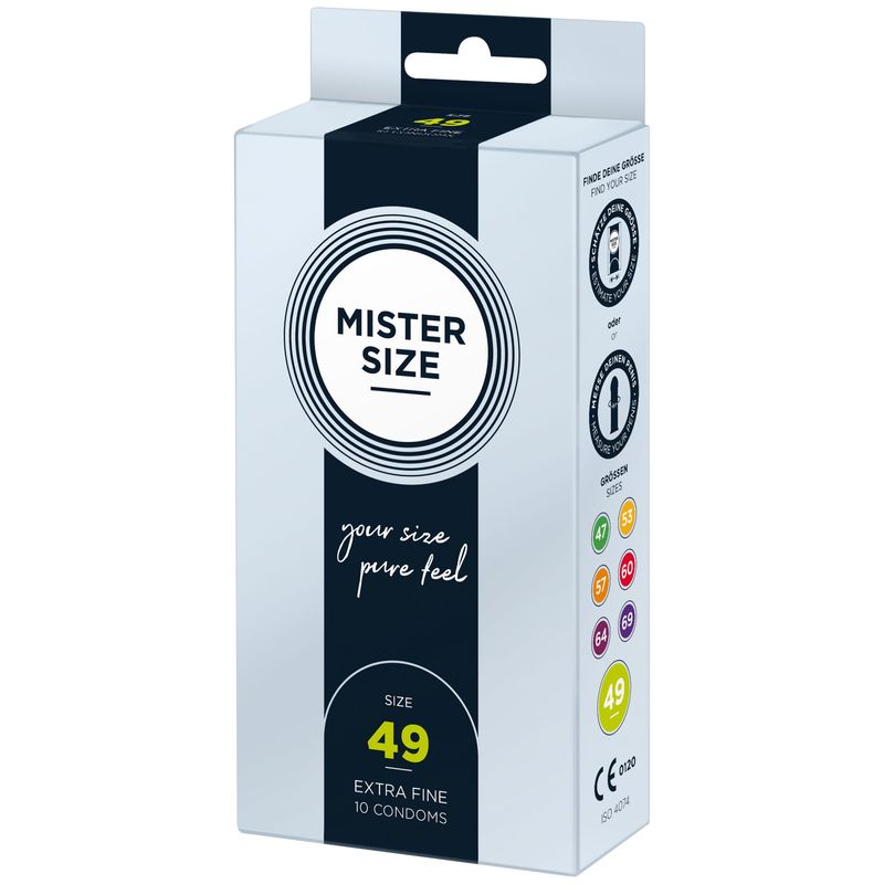 Презервативы Mister Size - pure feel - 49 (10 condoms), толщина 0,05 мм реальная фотография