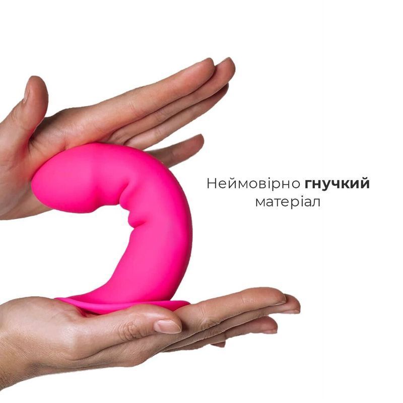 Дилдо с присоской Adrien Lastic Hitsens 2 Pink, отлично для страпона, макс. диам. 4см, длина 16,7см реальная фотография