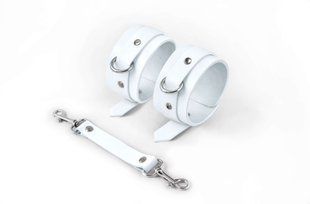 Поножи Feral Feelings - Ankle Restraints White, натуральная кожа реальная фотография