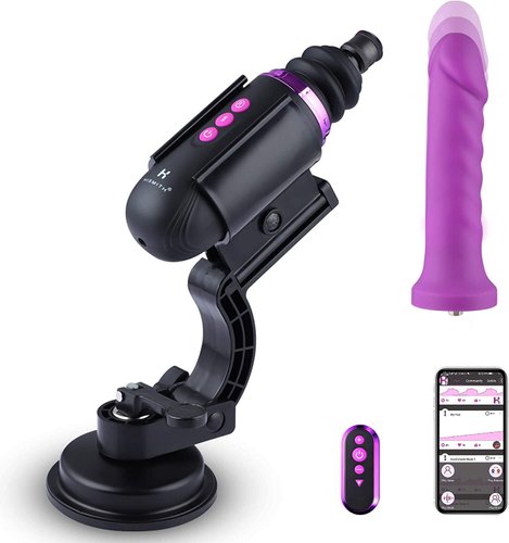 Міні секс-машина Hismith Mini Capsule Sex-Machine with Strong Suction Cup, потужна, перезаряджувана жива фотографія