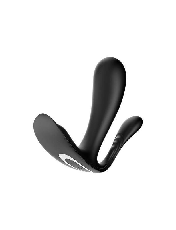 Подвійний смарт-вібратор у трусики Satisfyer Top Secret+ Black жива фотографія