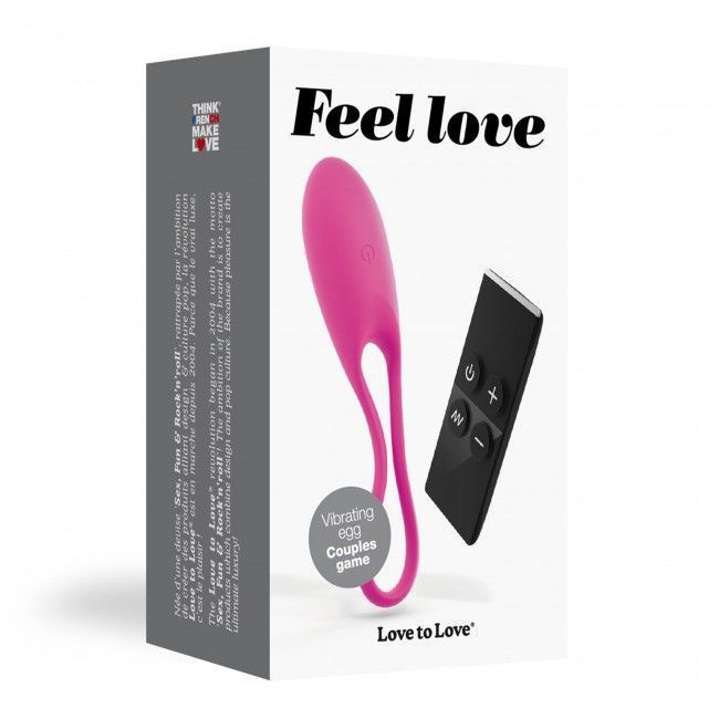 Виброяйце Love To Love Feel Love Pink з пультом ДК та регулюванням інтенсивності жива фотографія