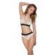 Эластичный топ с кружевом Passion PS001 TOP M, ecru