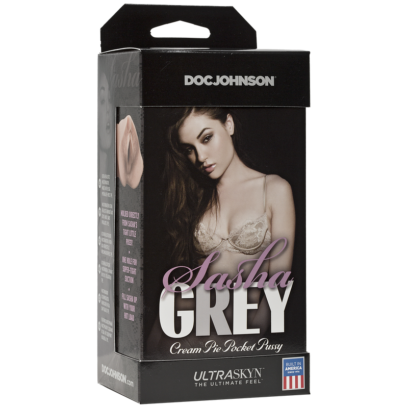 Мастурбатор-вагина Doc Johnson Sasha Grey - Ultraskyn Cream Pie Pocket реальная фотография