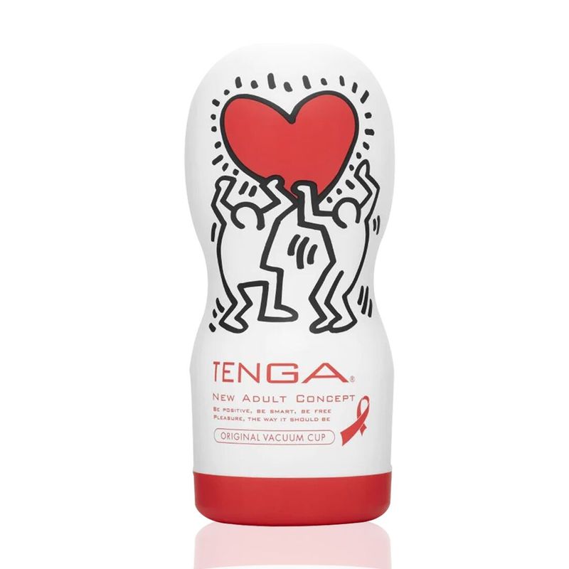 Мастурбатор Tenga Keith Haring Deep Throat Cup (глубокая глотка) с вакуумной стимуляцией реальная фотография