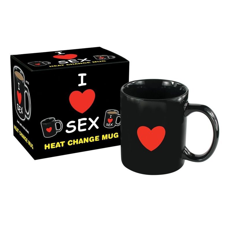 Кружка с приколом Mug (Heat Change) - I Love Sex жива фотографія