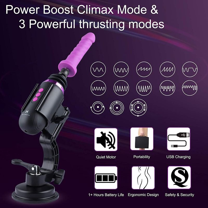 Мини секс-машина Hismith Mini Capsule Sex-Machine with Strong Suction Cup, мощная, перезаряжаемая реальная фотография