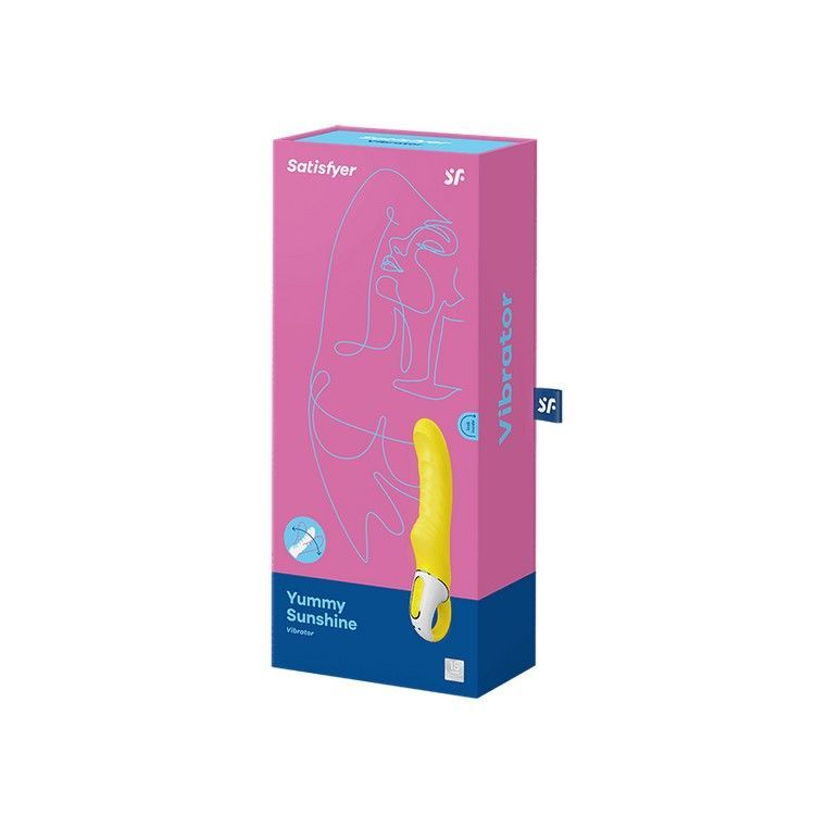 Мощный вибратор Satisfyer Vibes Yummy Sunshine с гибким стволом и стимулирующим рельефом, 12 режимов реальная фотография