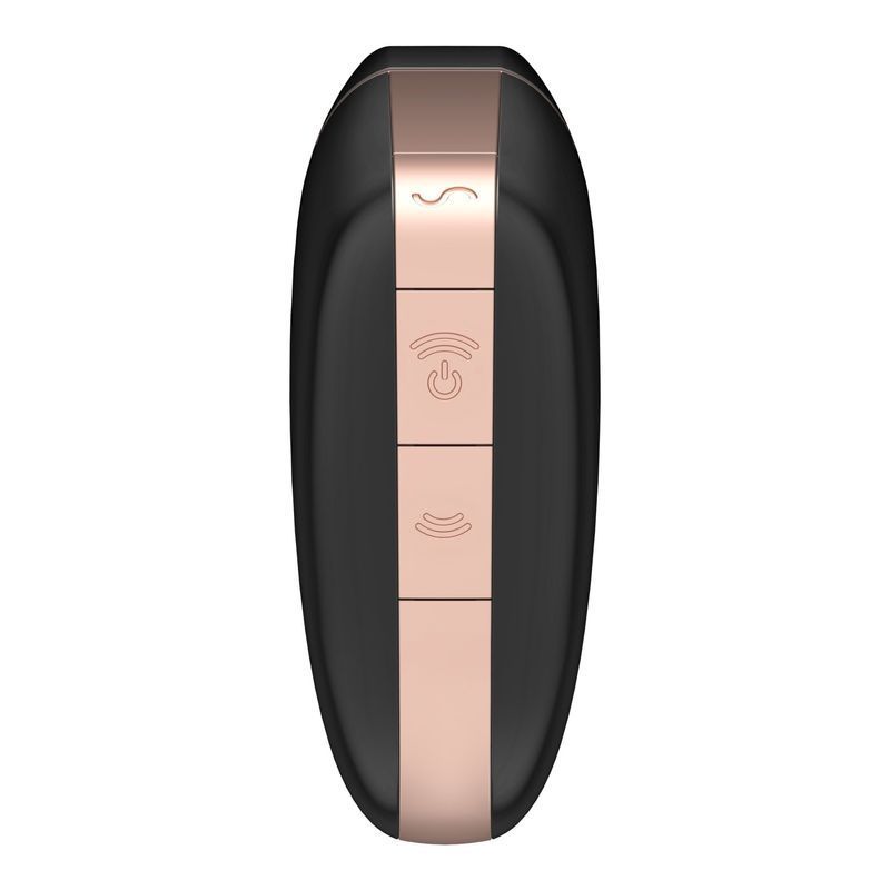 Вакуумний кліторальний стимулятор Satisfyer Love Triangle Black з керуванням через інтернет жива фотографія