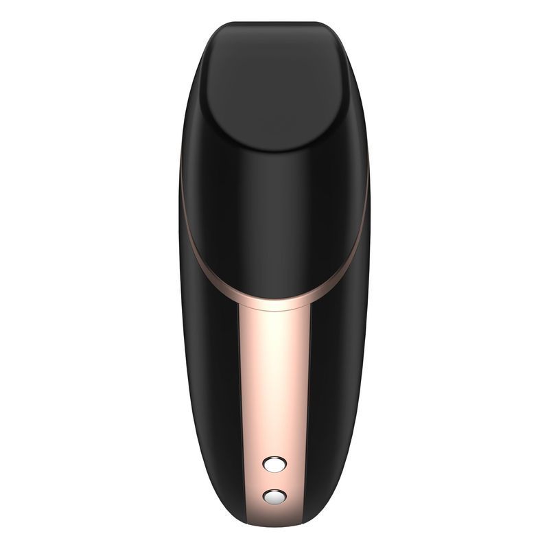 Вакуумний кліторальний стимулятор Satisfyer Love Triangle Black з керуванням через інтернет жива фотографія