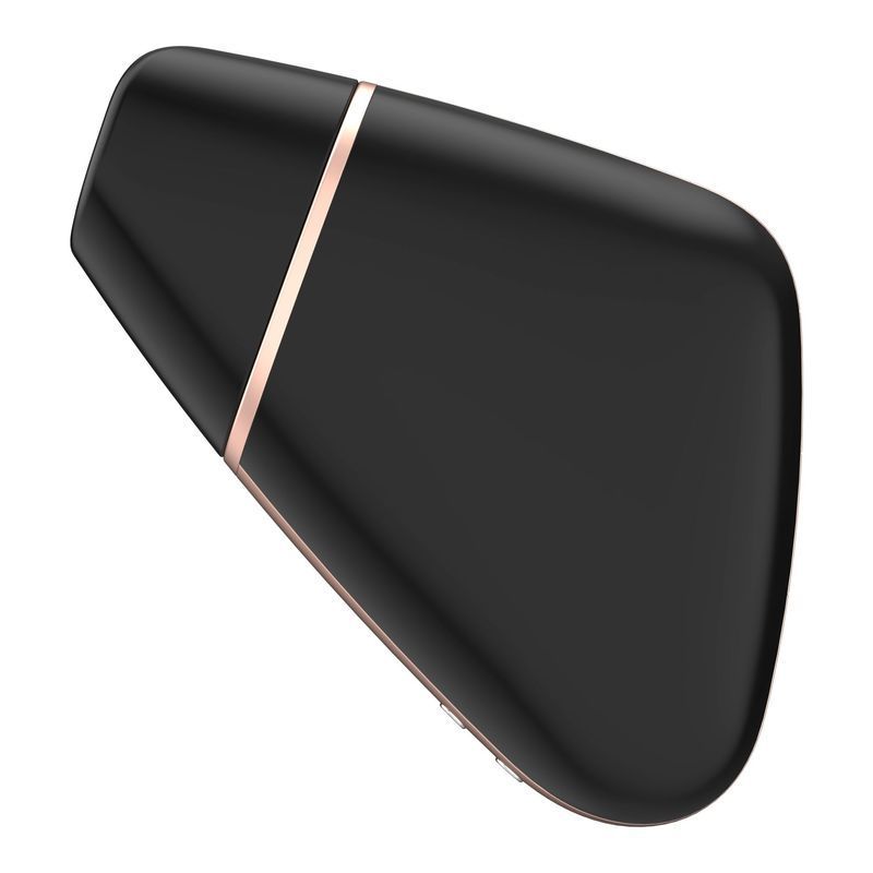 Вакуумний кліторальний стимулятор Satisfyer Love Triangle Black з керуванням через інтернет жива фотографія