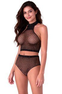 Бодістокінг Passion BS116 black жива фотографія