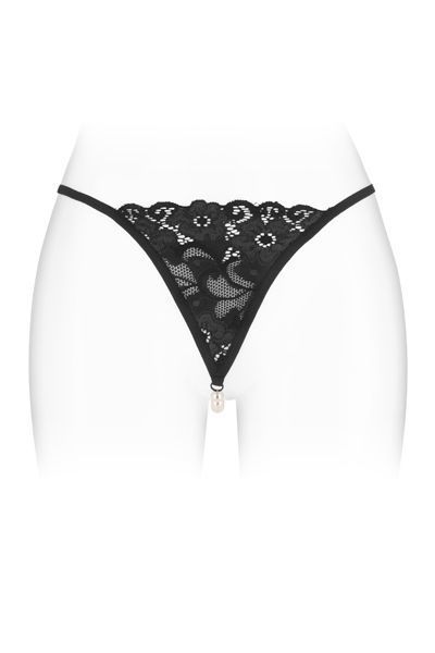 Трусики-стринги с жемчужной ниткой Fashion Secret VENUSINA Black реальная фотография