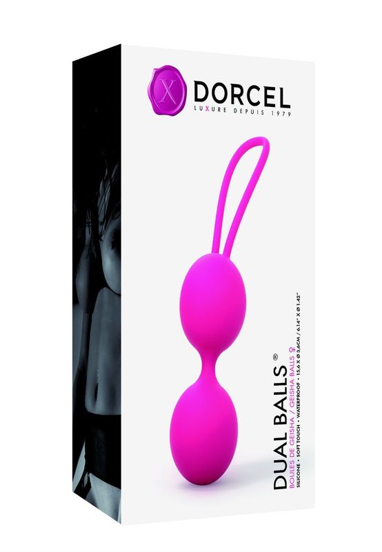 Вагинальные шарики Dorcel Dual Balls Magenta, диаметр 3,6см, вес 55гр реальная фотография