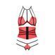 Комплект білизни AKITA SET red XXL/ XXL - Passion Exclusive: широкий пояс, ліф, стрінги
