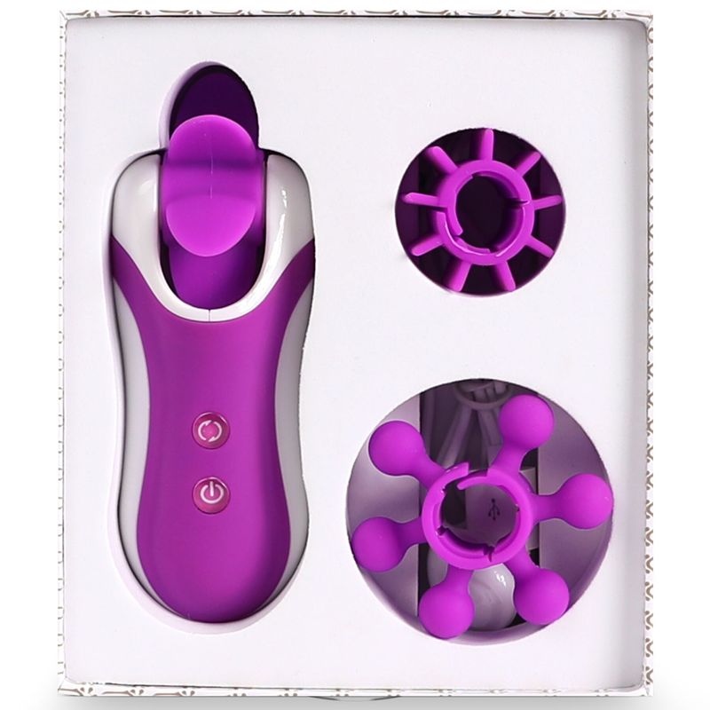 Стимулятор с имитацией оральных ласк FeelzToys - Clitella Oral Clitoral Stimulator Purple реальная фотография