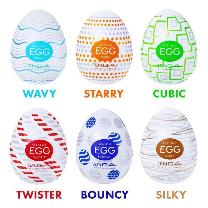 Мастурбатор-яйце Tenga Egg Cubic жива фотографія